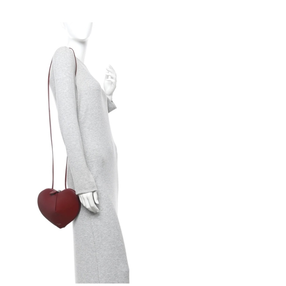 ALAIA | Handbag | Lux Calfskin Le Coeur Bag Rouge Grenat - Picture 3 of 11